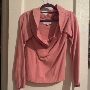 LOFT Soft Pink Cowl Neck Top